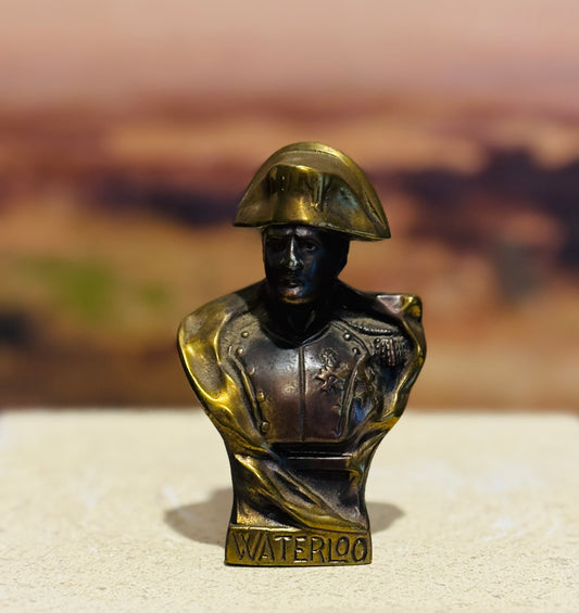 Mini Brass/Bronze Napoleon Bust  3.25 h 1 d 2 w