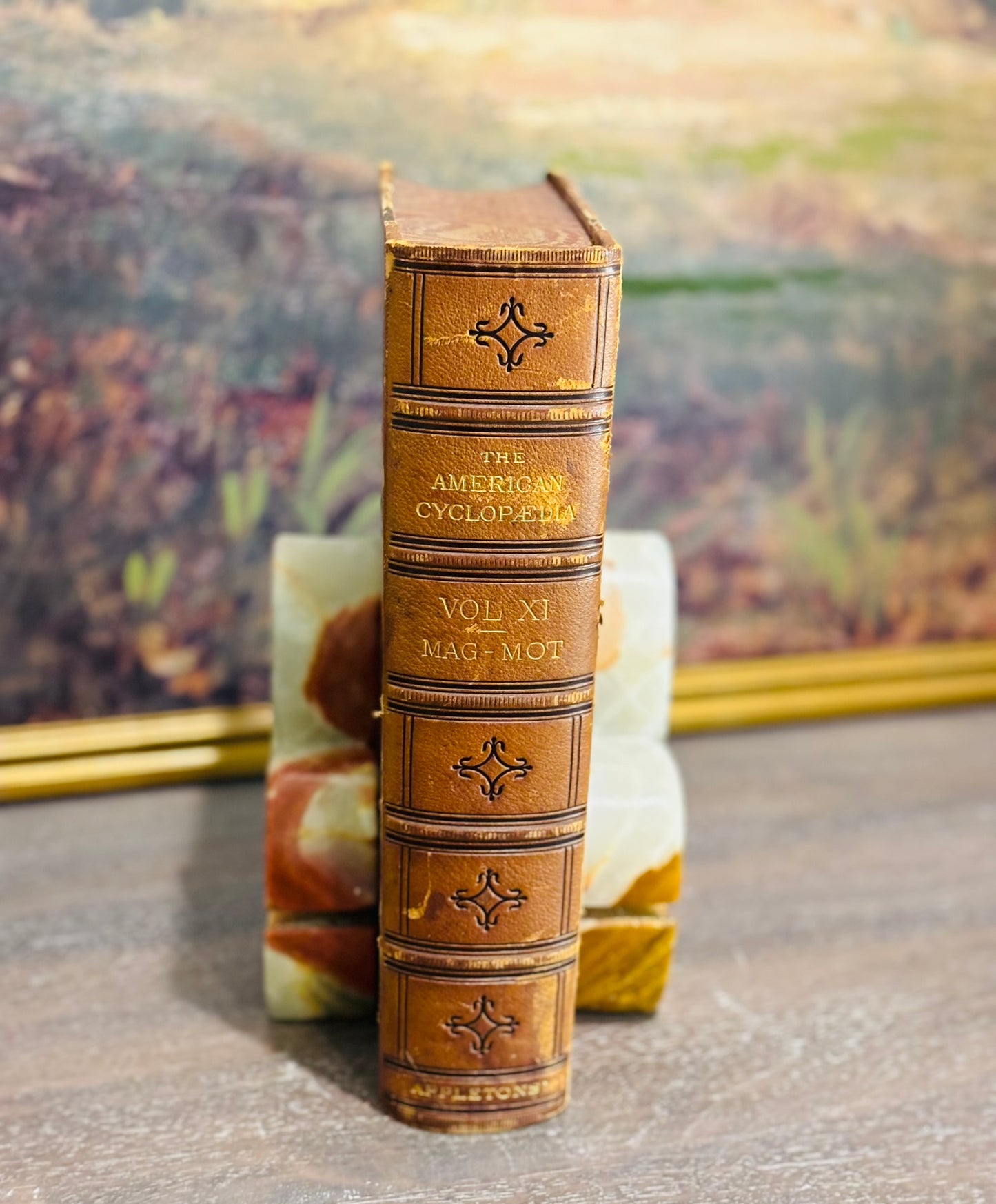 Pair of marble bookends 3.25 w x 6 h