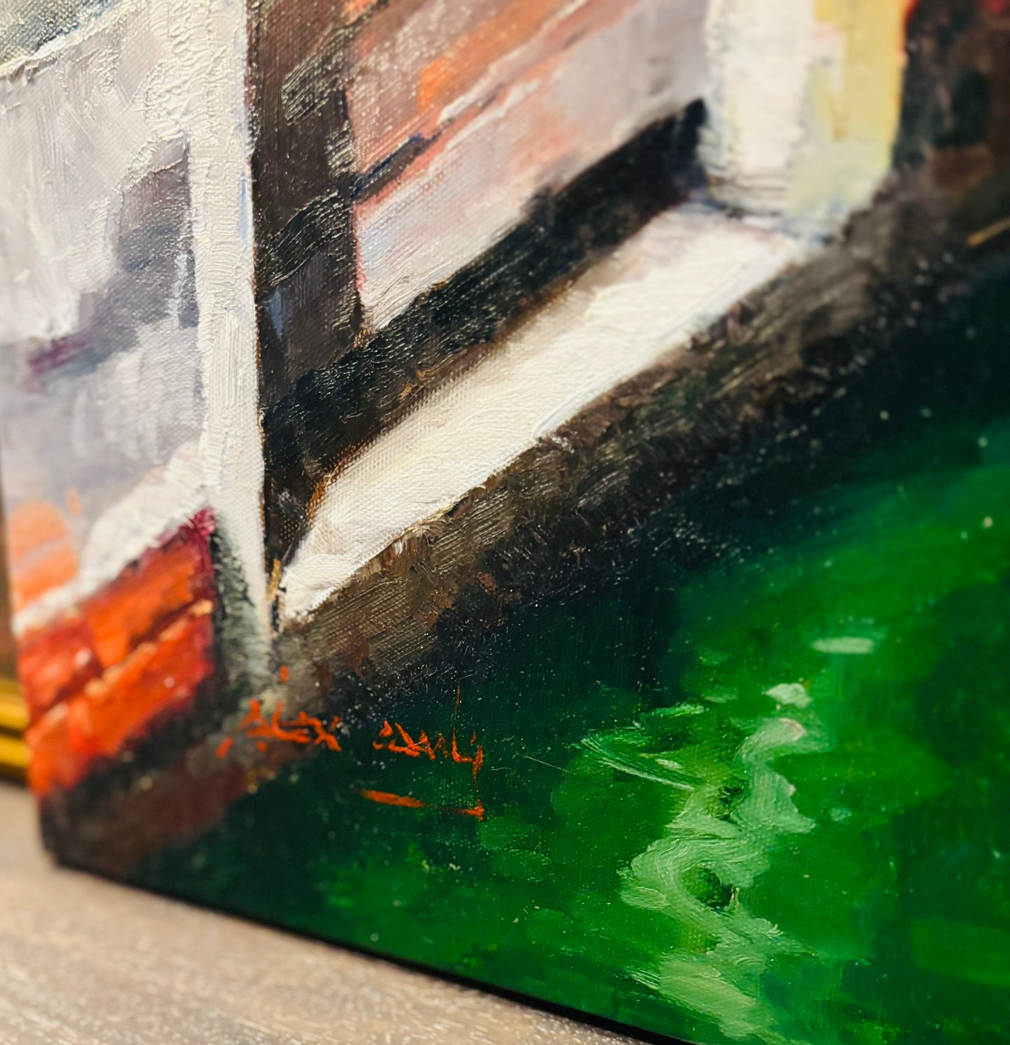 Oil Painting of Venice Canal (not framed)  30 h 30 w