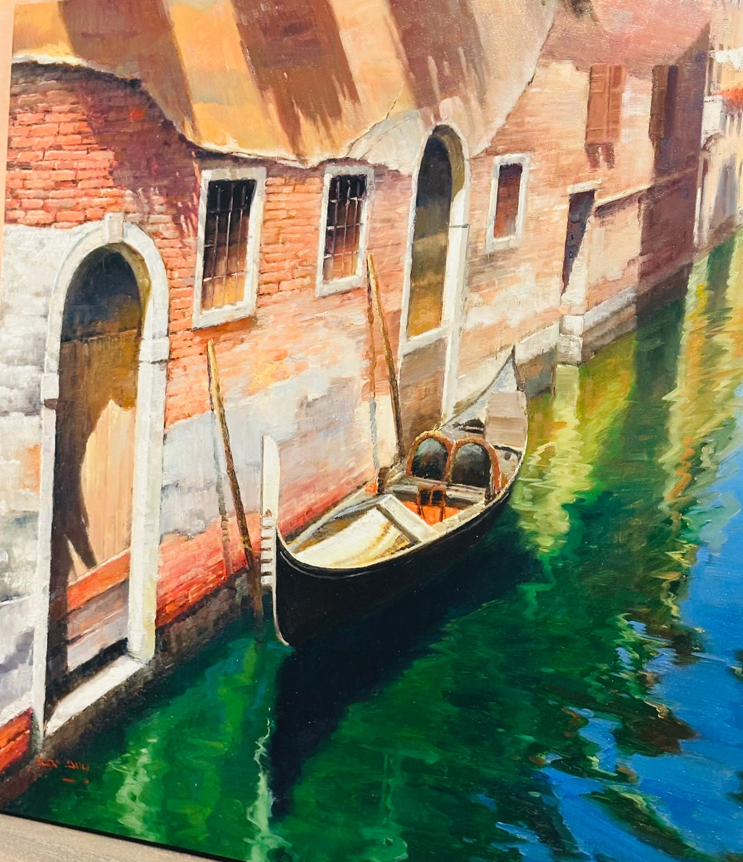 Oil Painting of Venice Canal (not framed)  30 h 30 w