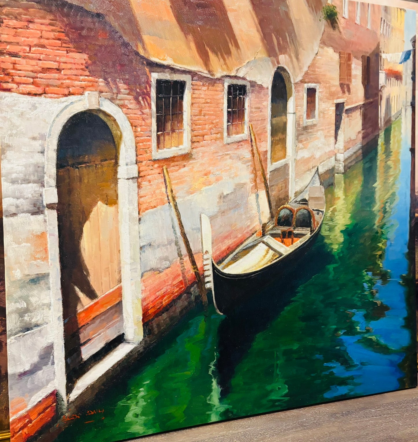 Oil Painting of Venice Canal (not framed)  30 h 30 w