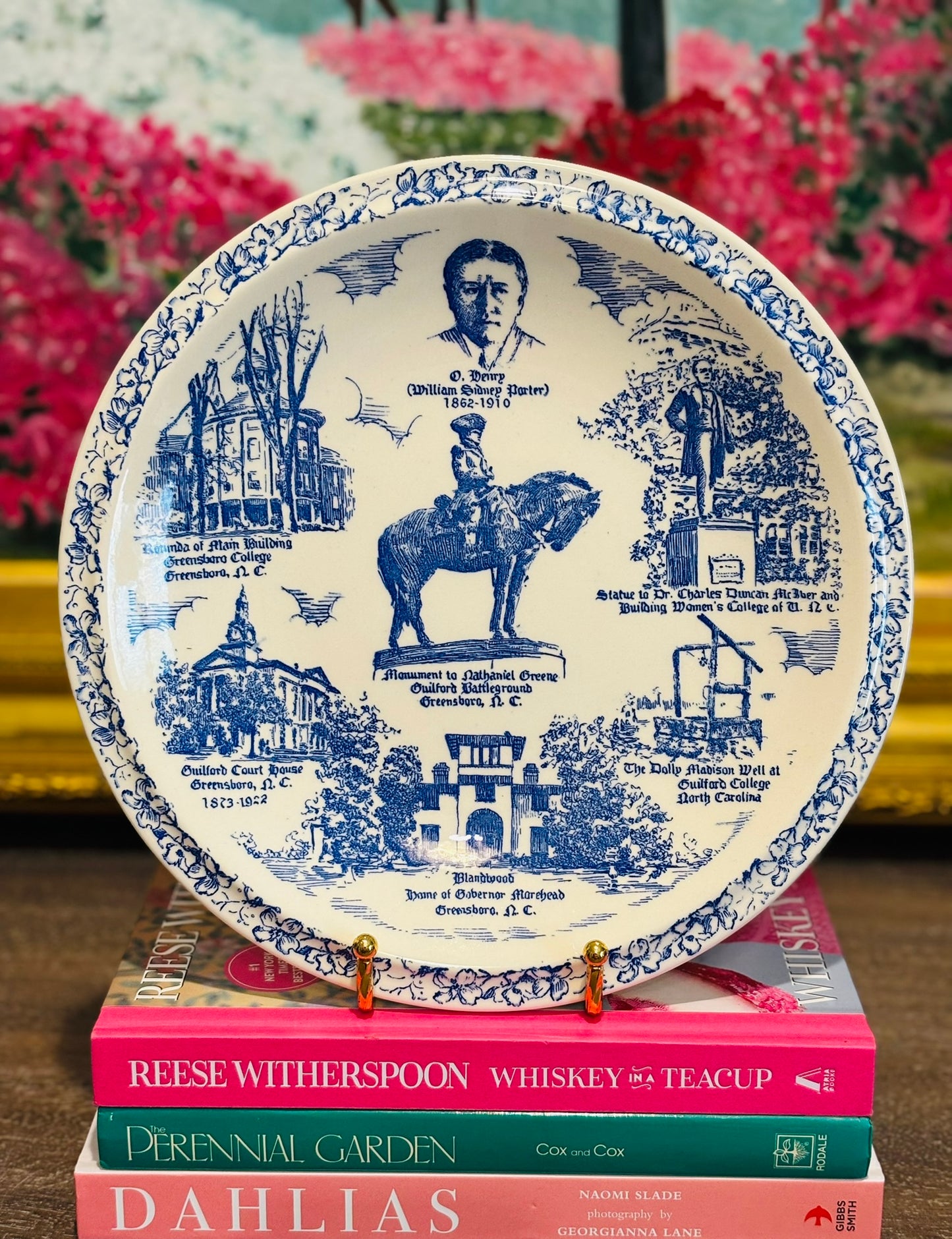 Blue and White Greensboro Plate  10 w