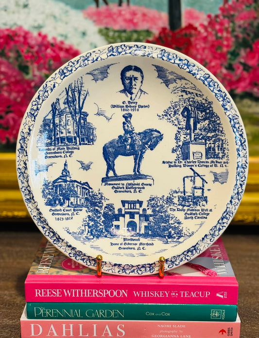 Blue and White Greensboro Plate  10 w