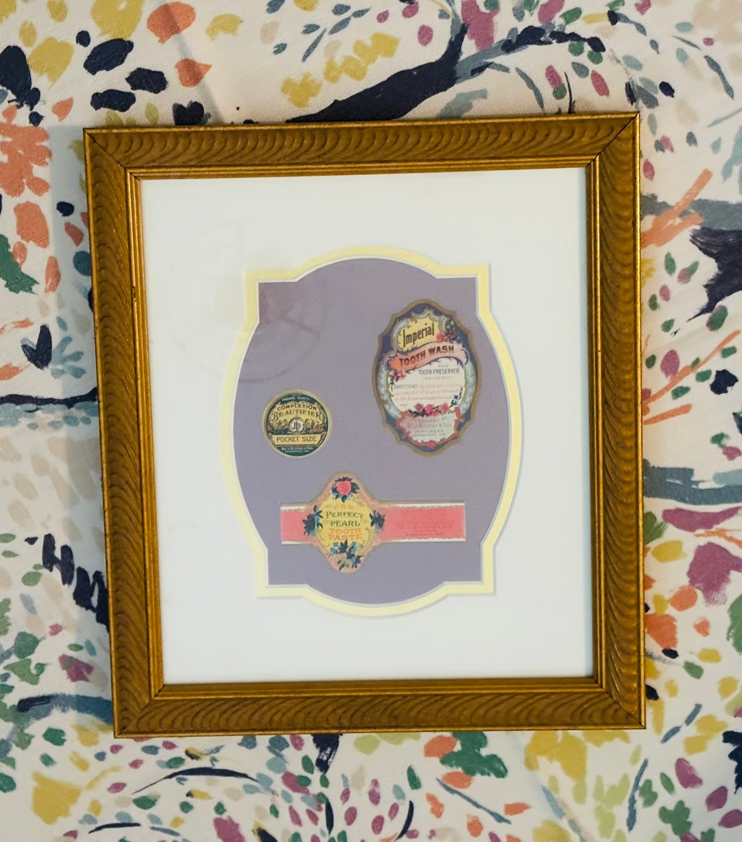 French purple framed labels 10.5 x 12