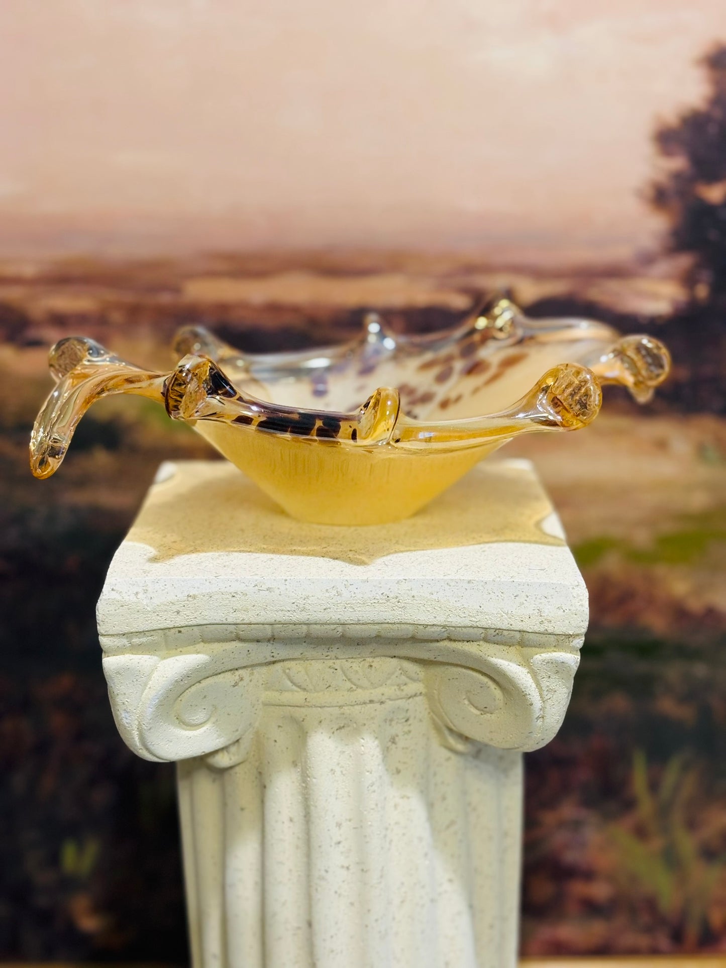 Handblown Art glass Vessel in Sea Creature Form