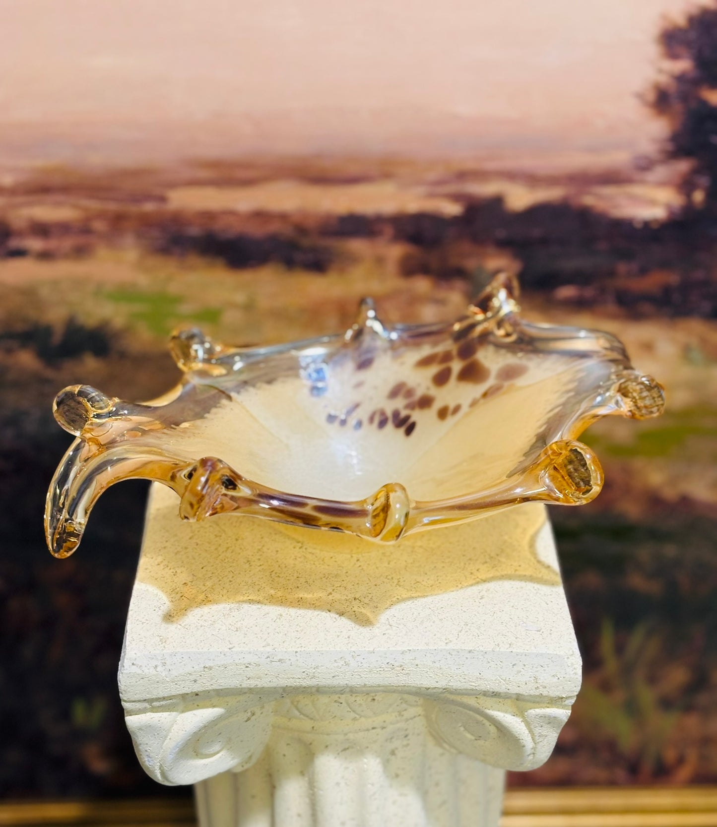 Handblown Art glass Vessel in Sea Creature Form