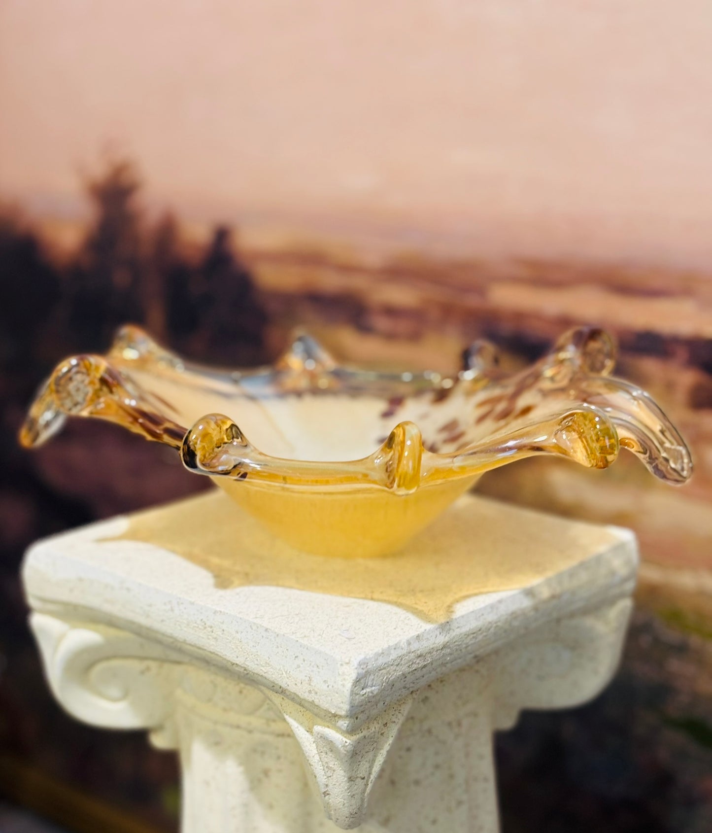 Handblown Art glass Vessel in Sea Creature Form