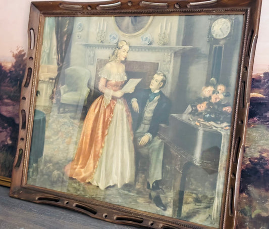 Interlude by Antoni Ditlef Victorian Framed Art in Wood Tray Frame 22.75 h x 27 w