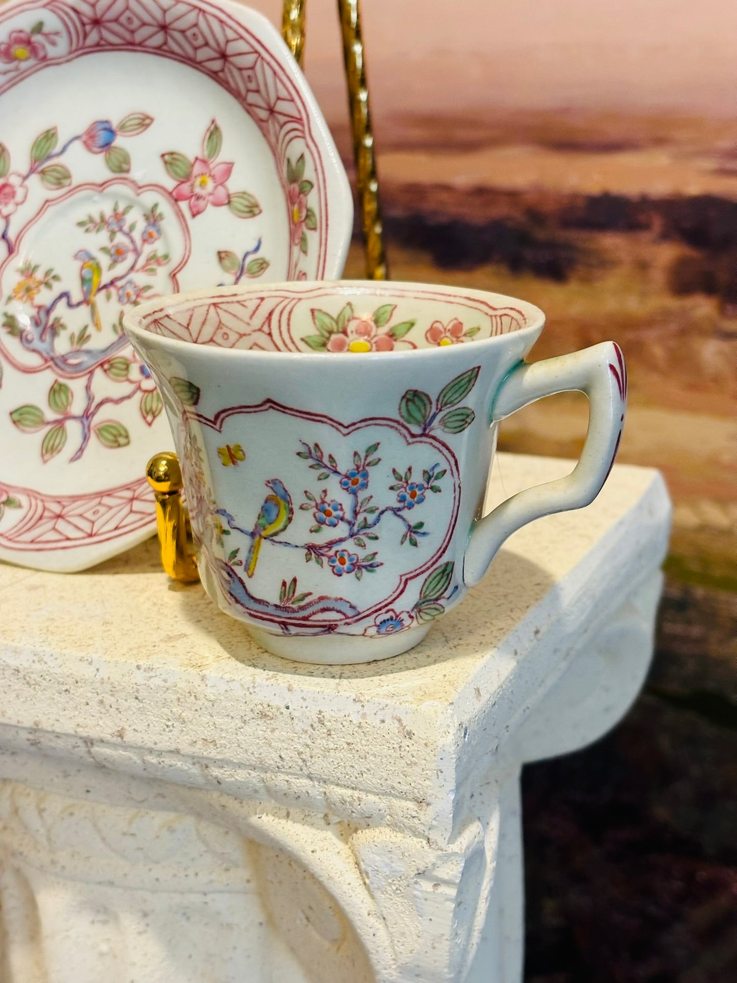 Adams England Calyx Ware set of 4 small tea cups and 6 saucers (each set $15) plus 2 xtra saucers