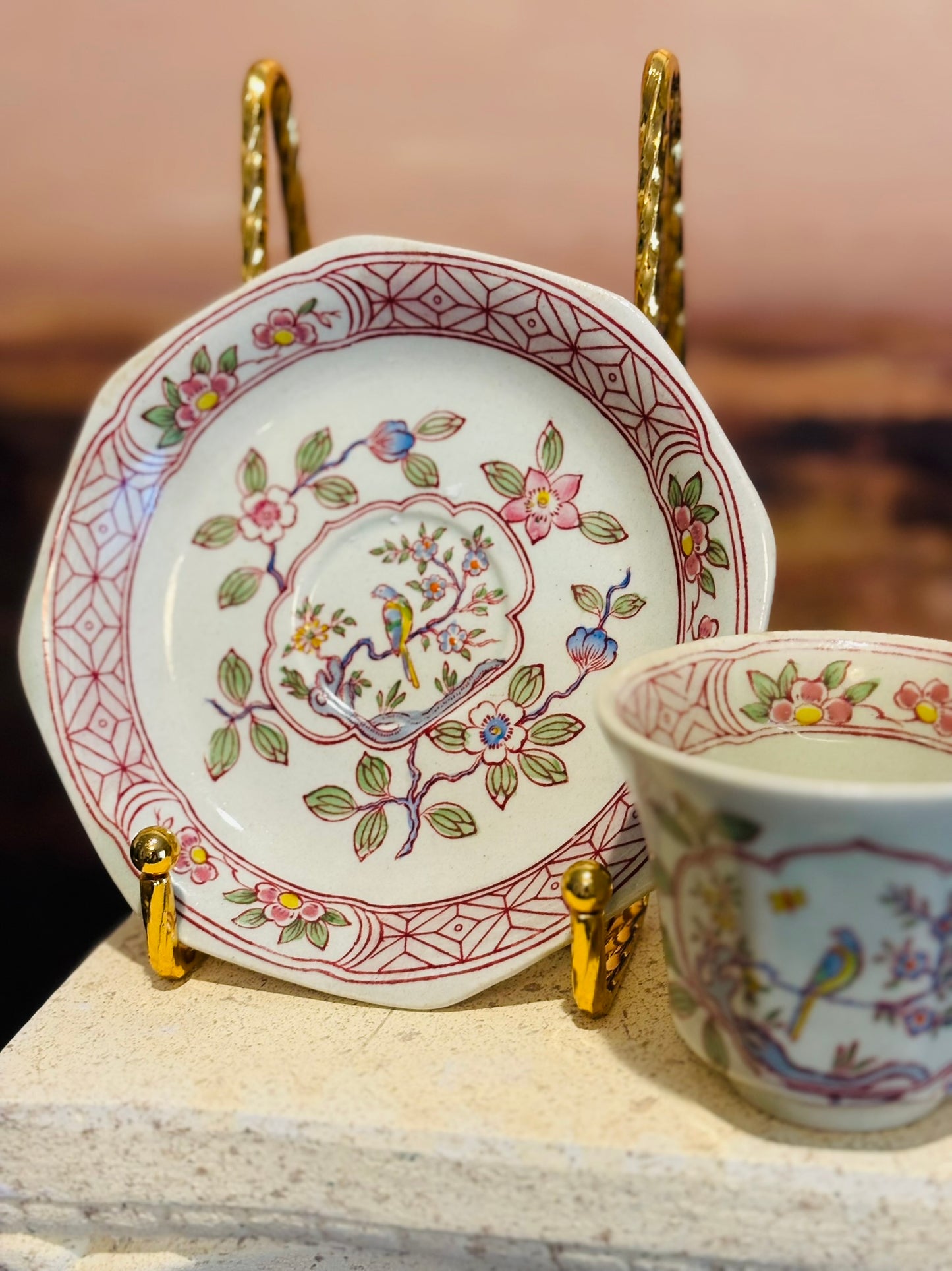 Adams England Calyx Ware set of 4 small tea cups and 6 saucers (each set $15) plus 2 xtra saucers