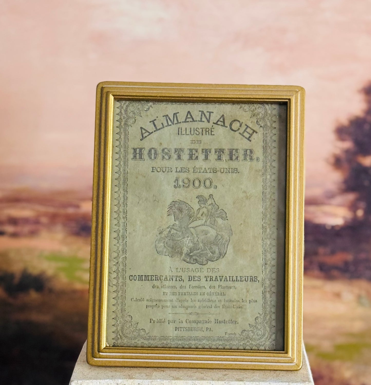 Framed French literature 5.75 x 7.75 x .75