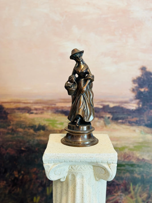Female Bronze Figurine 9 h x 3.5 w