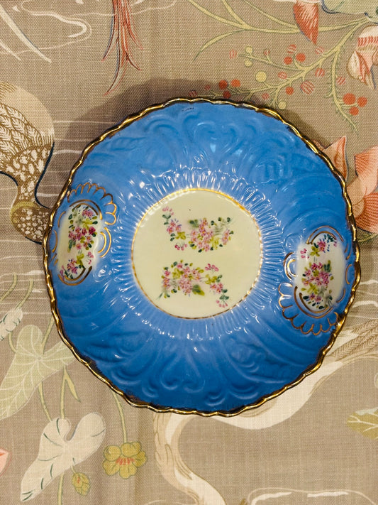 Vintage Blue Limoges Bowl 9.5 wide