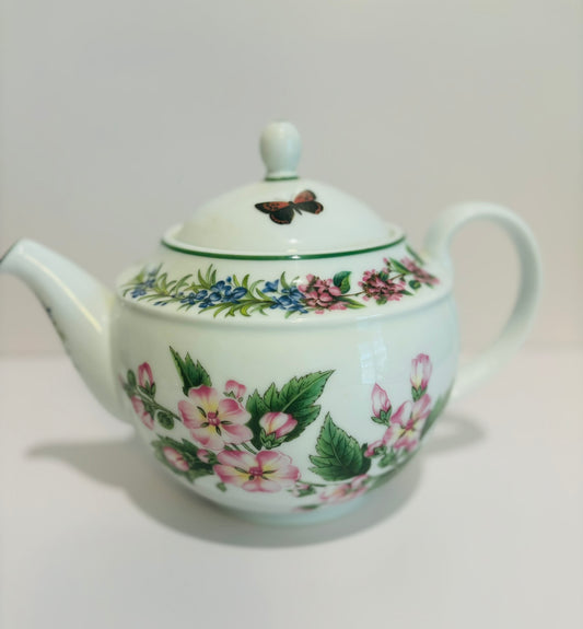 Royal Worchester Tea Pot (butterflies on lid) 6 h x 9 w