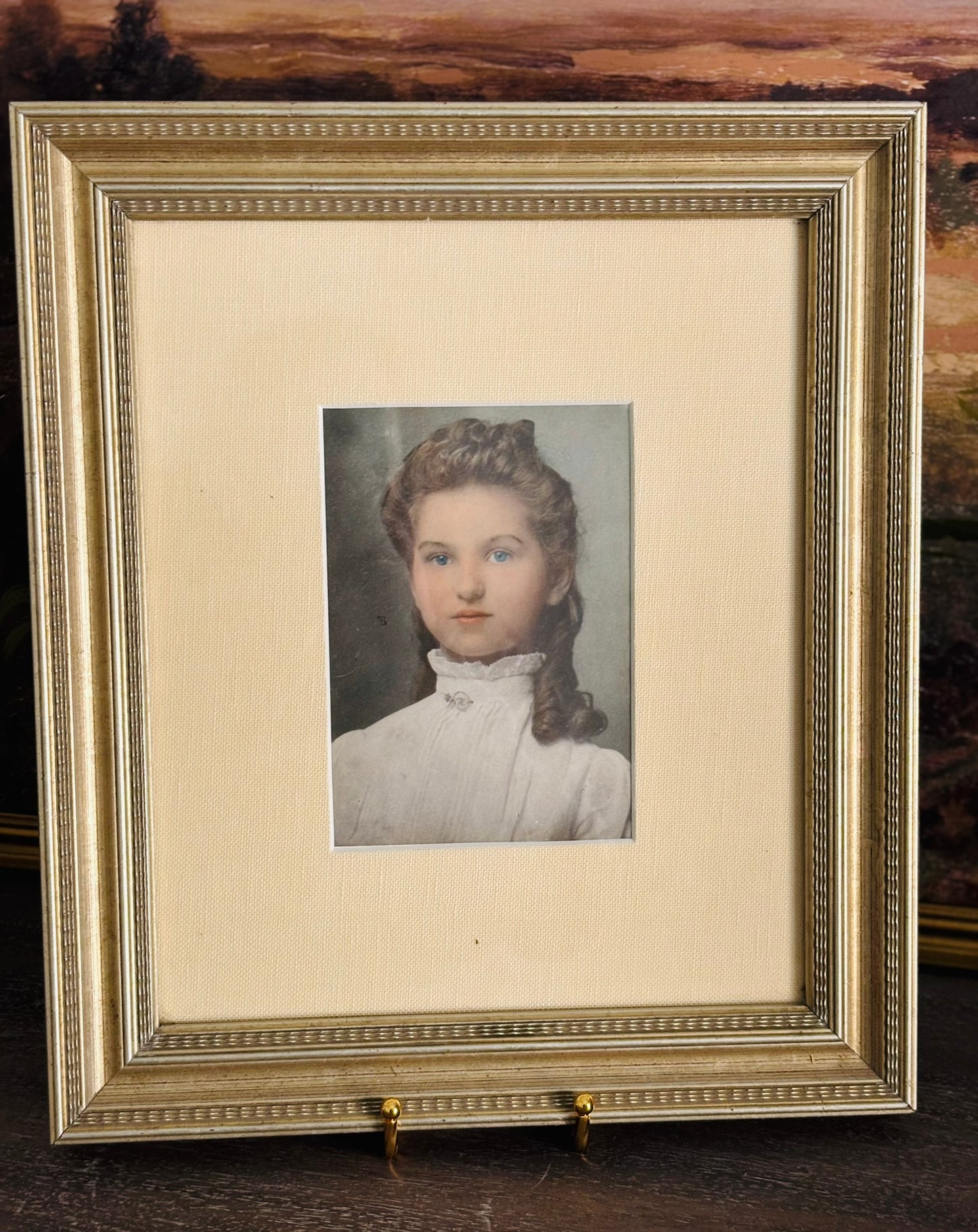 Vintage Blue Eyed Girl Print 11 x 14