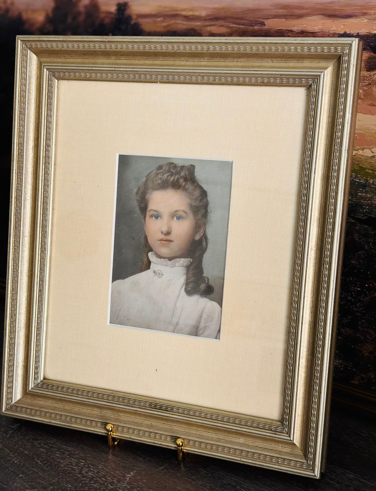Vintage Blue Eyed Girl Print 11 x 14