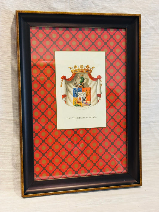 Pair of crest art  each 20 x 14 x 1.5