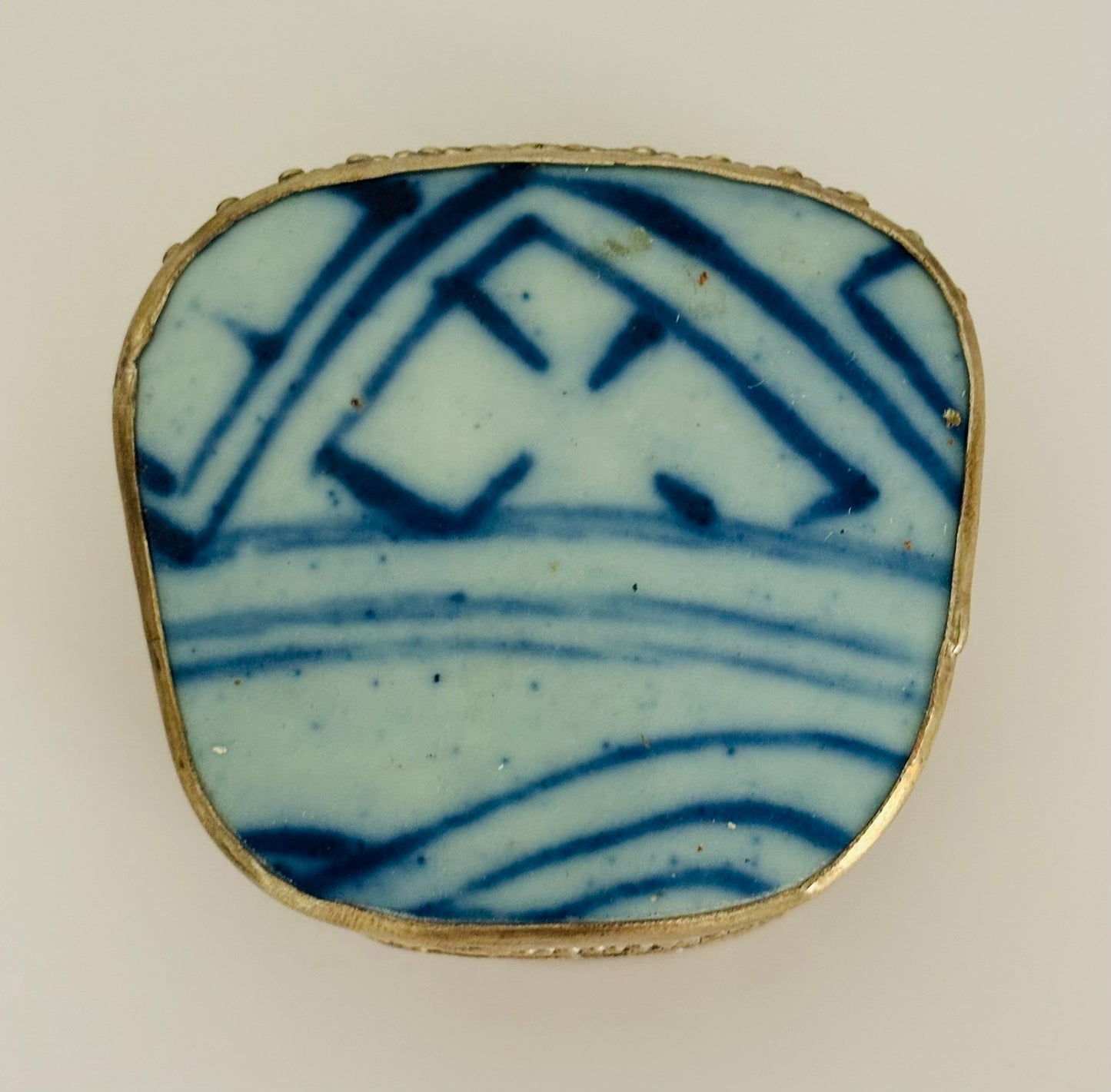Blue and White chinese shard box 3 x 3
