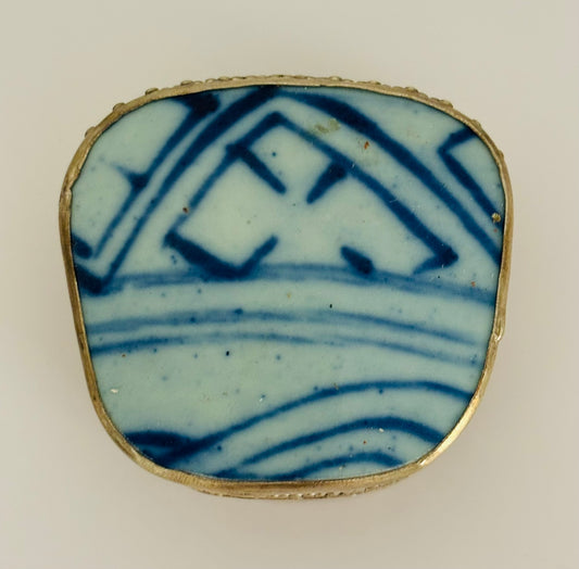 Blue and White chinese shard box 3 x 3