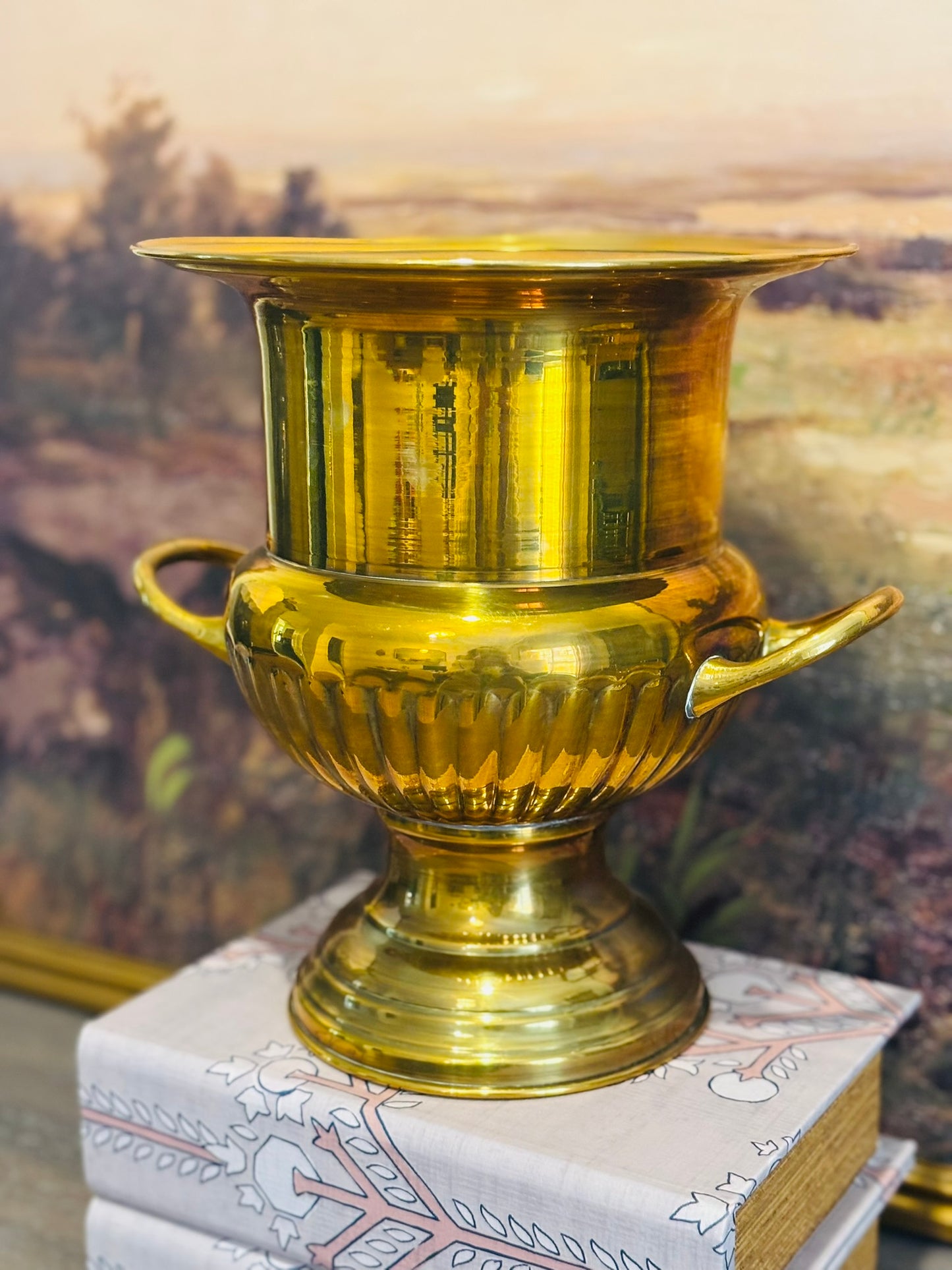 Vintage Brass champagne bucket 10 x 10