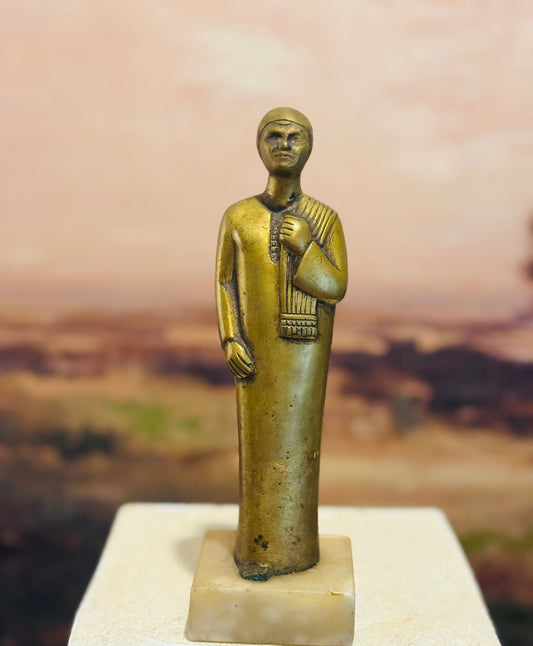 Brass Monk Statue 8 inches h