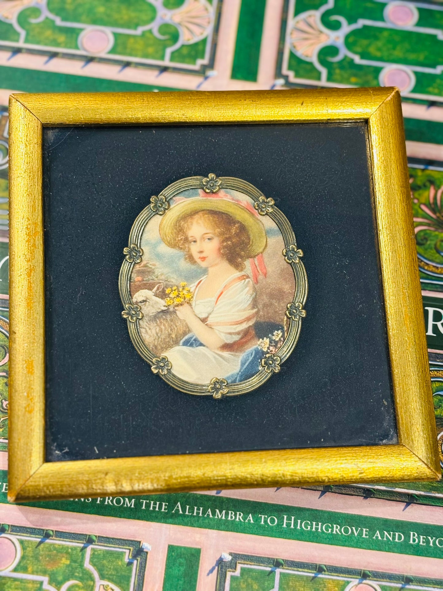 Vintage Pair of Victorian Mini Portraits 4.5 w