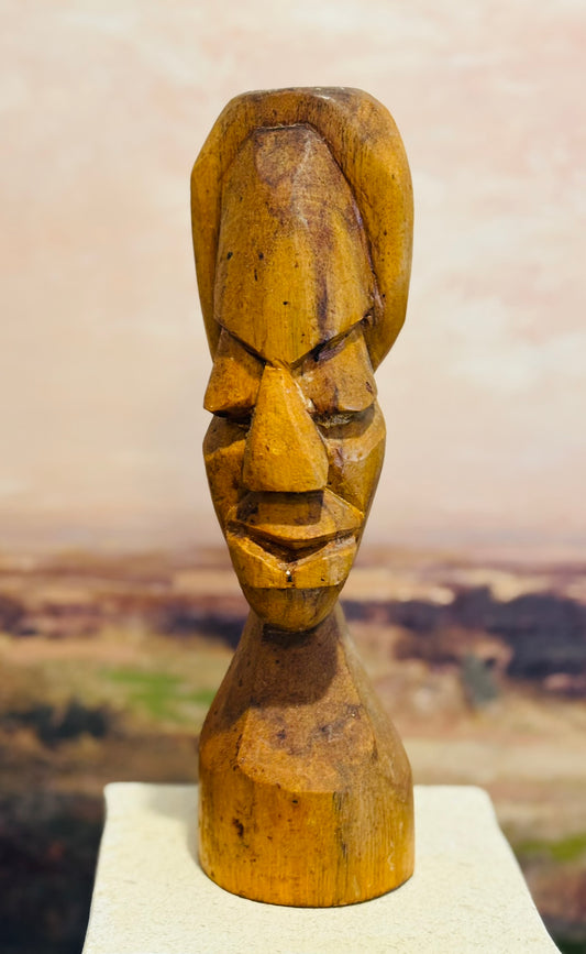 Wood hand carved statue 11 h 3 w/d