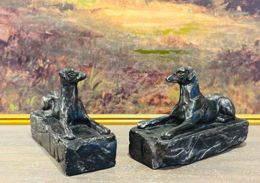 Pair of Vintage Whippet Bookends 10 l x 4.5 w x 7 h