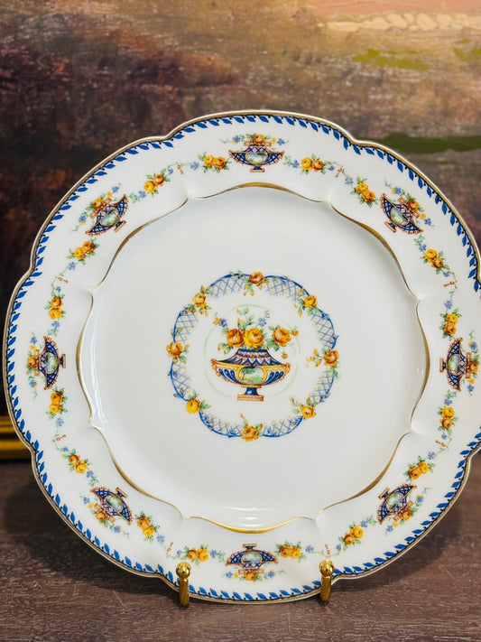 Blue Limoges plate 10 w