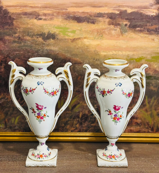 Biltmore Estate pair reproduction sevres vases 10.5 6 w 3.75 d each
