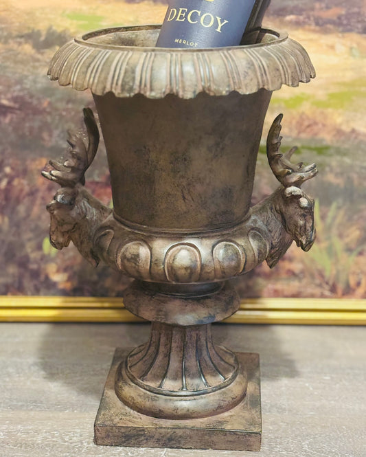 Stag urn/champagne bucket 13.5 h 10.5 w 8.75 d