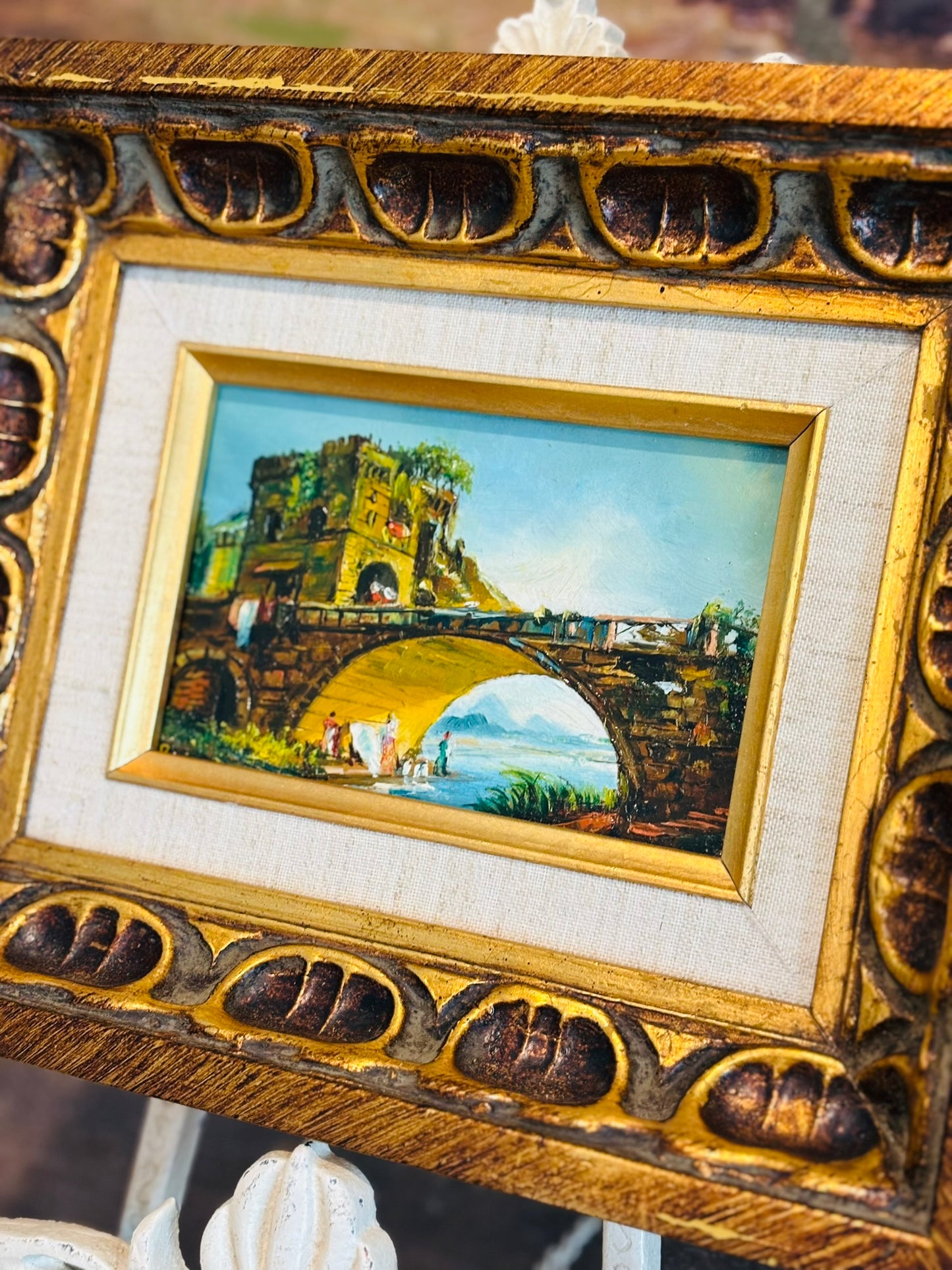 Original Oil Patinting of Bridge 9 x 11