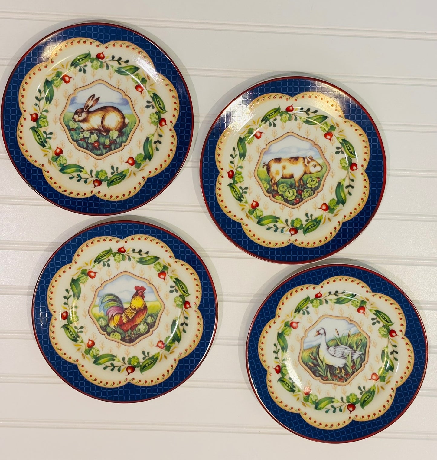 Set of 4-8.25 w and 4-10 w Andrea by Sadek Le Jardin plates