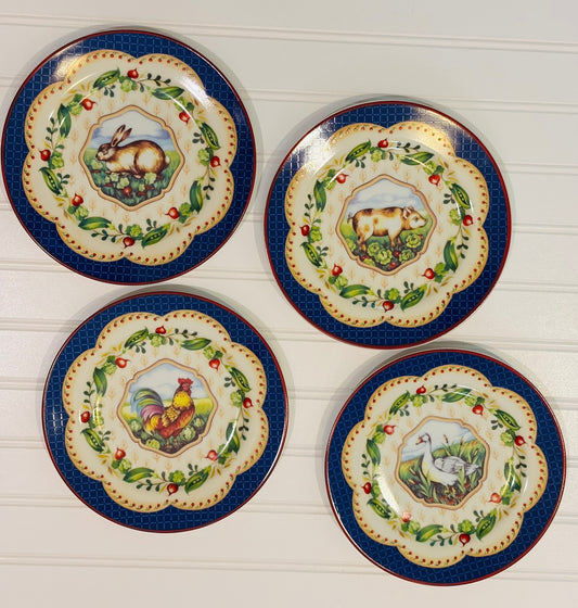 Set of 4-8.25 w and 4-10 w Andrea by Sadek Le Jardin plates